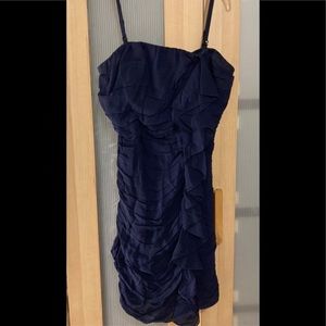 Navy silk party/special occasion dress